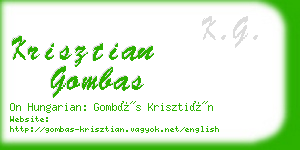 krisztian gombas business card